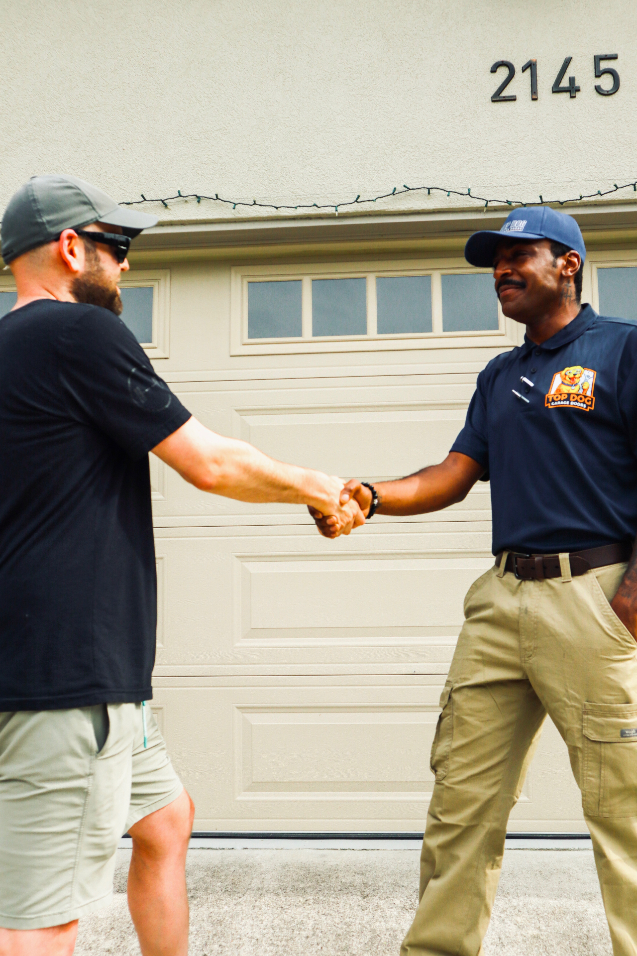 Top Dog Garage Doors technician completing a successful service call in Decatur, GA